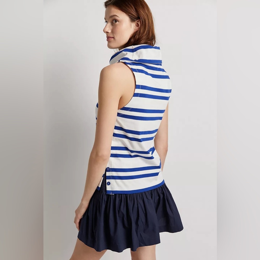 NWT Anthropologie x Maeve Sailor Cowl-Neck Sleeveless Top - Picture 1 of 5